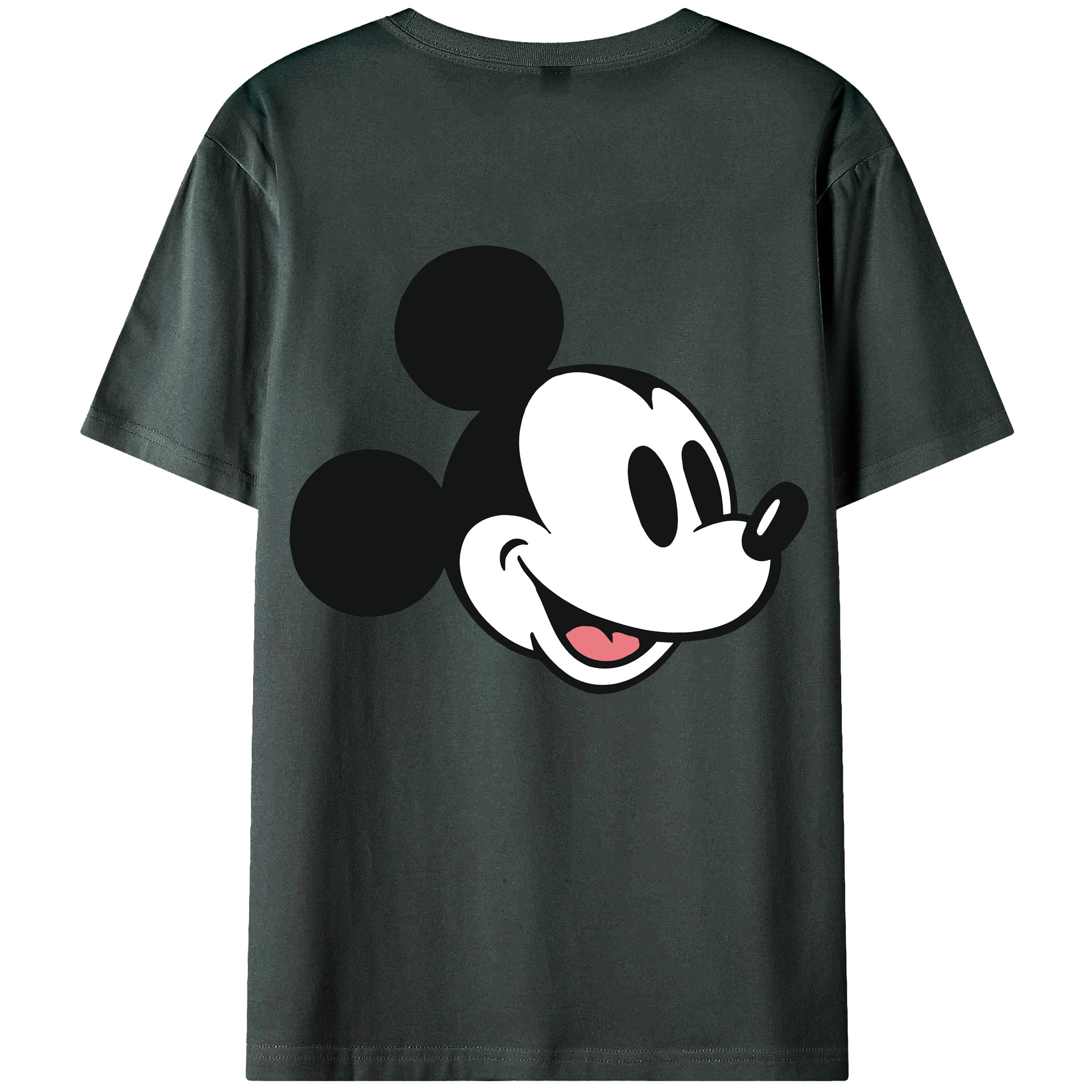 ミッキーマウス Mickey Mouse 綿100％ メンズ半袖Tシャツ（バックプリント） 通気性